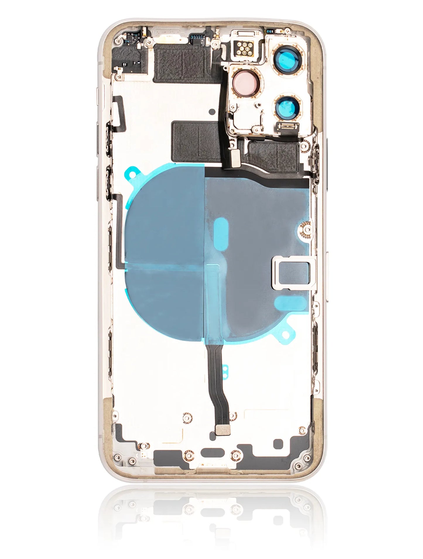 Back Housing W/ Small Components Pre-Installed For iPhone 11 Pro (Pull) (Matte Silver)