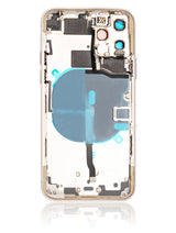 Back Housing W/ Small Components Pre-Installed For iPhone 11 Pro (Pull) (Matte Silver)