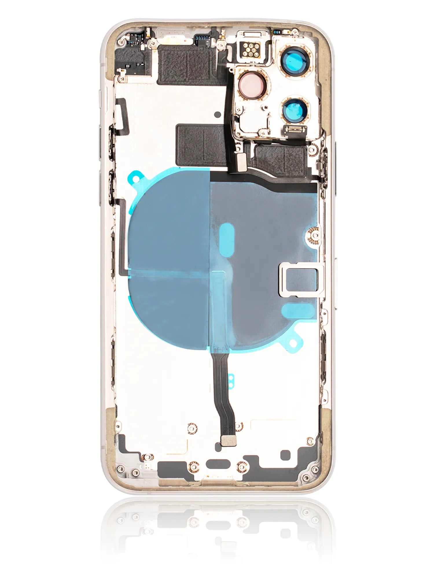Back Housing W/ Small Components Pre-Installed For iPhone 11 Pro (Pull) (Matte Silver)