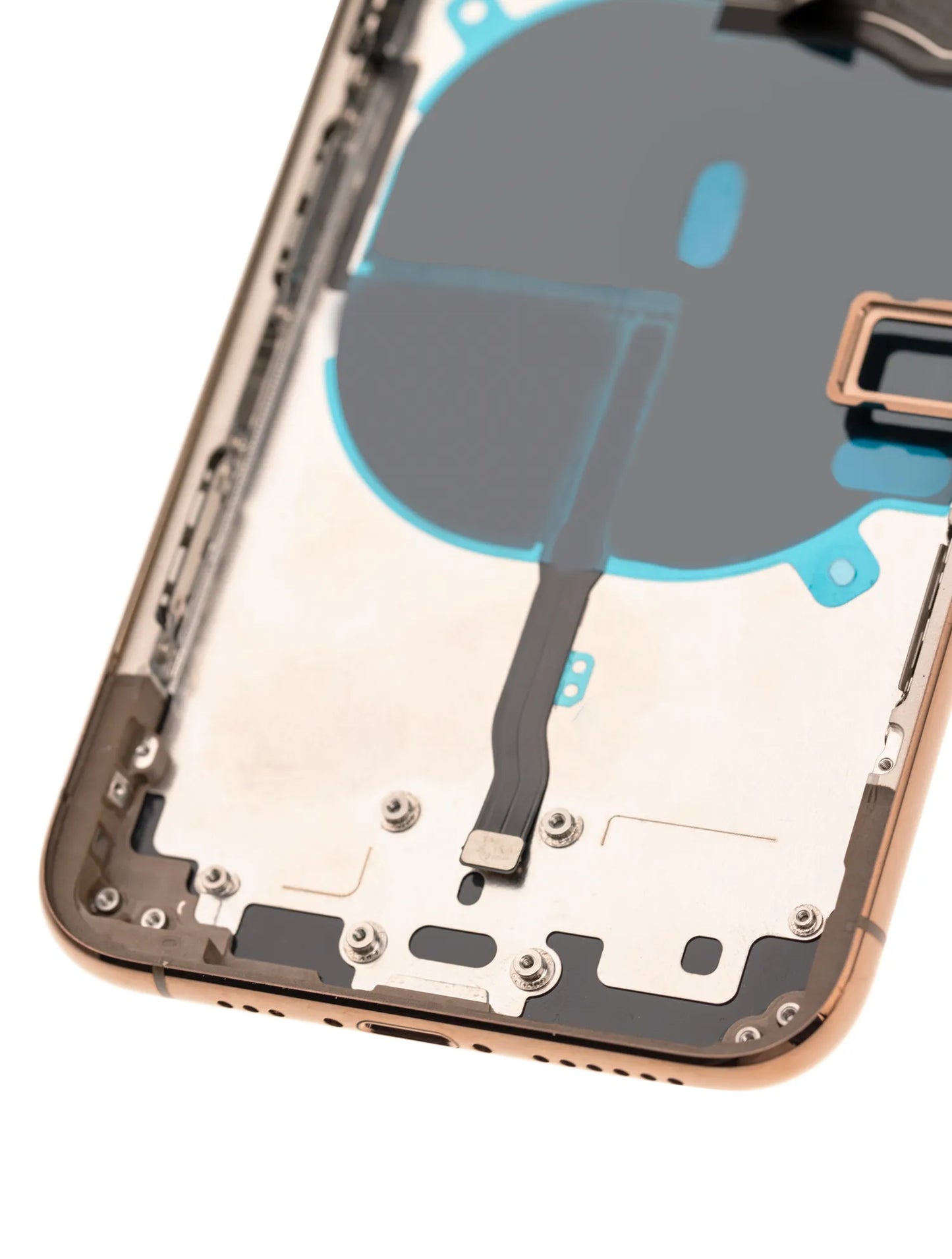 Back Housing W/ Small Components Pre-Installed For iPhone 11 Pro (Pull) (Matte Gold)
