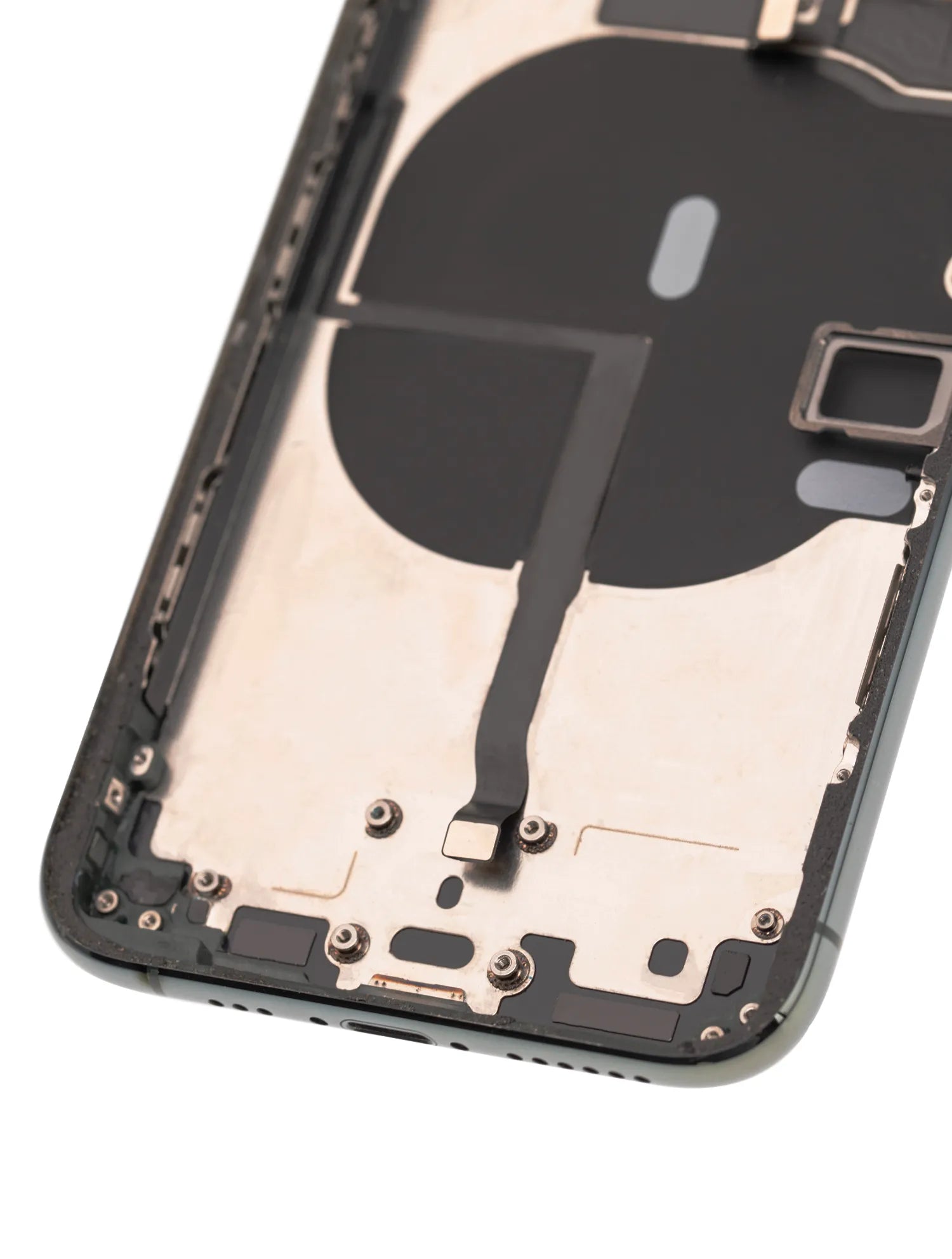 Back Housing W/ Small Components Pre-Installed For iPhone 11 Pro (Pull) (Matte Midnight Green)
