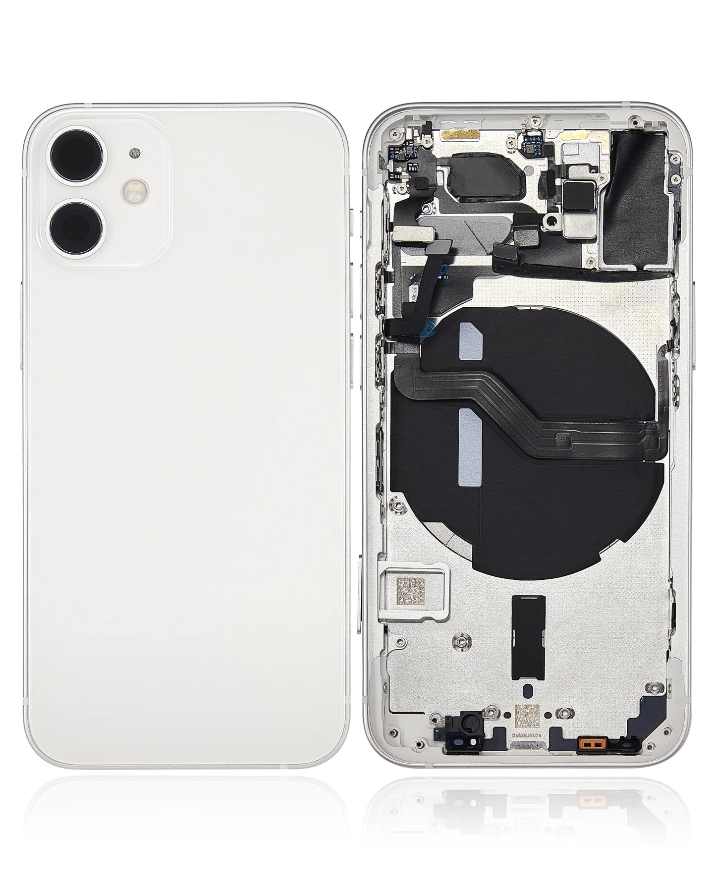 Back Housing W/ Small Parts For iPhone 12 Mini (EU / Global Version) (Pull) (White)