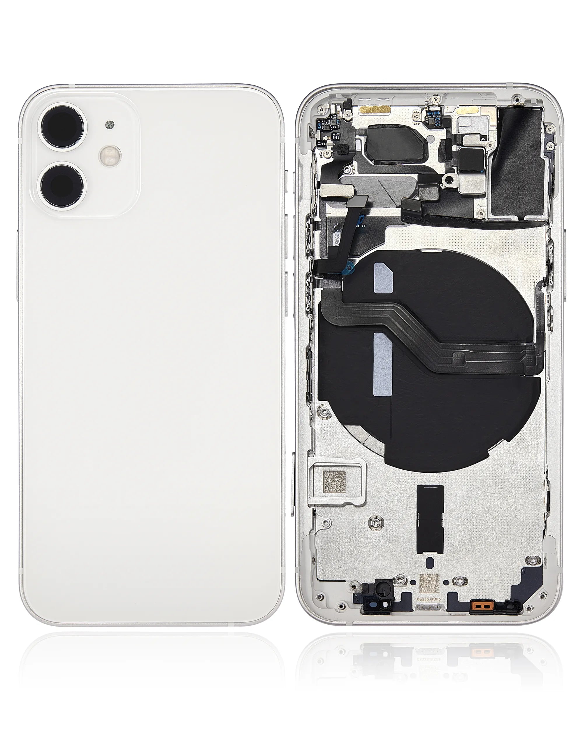 Back Housing W/ Small Parts For iPhone 12 Mini (EU / Global Version) (Pull) (White)