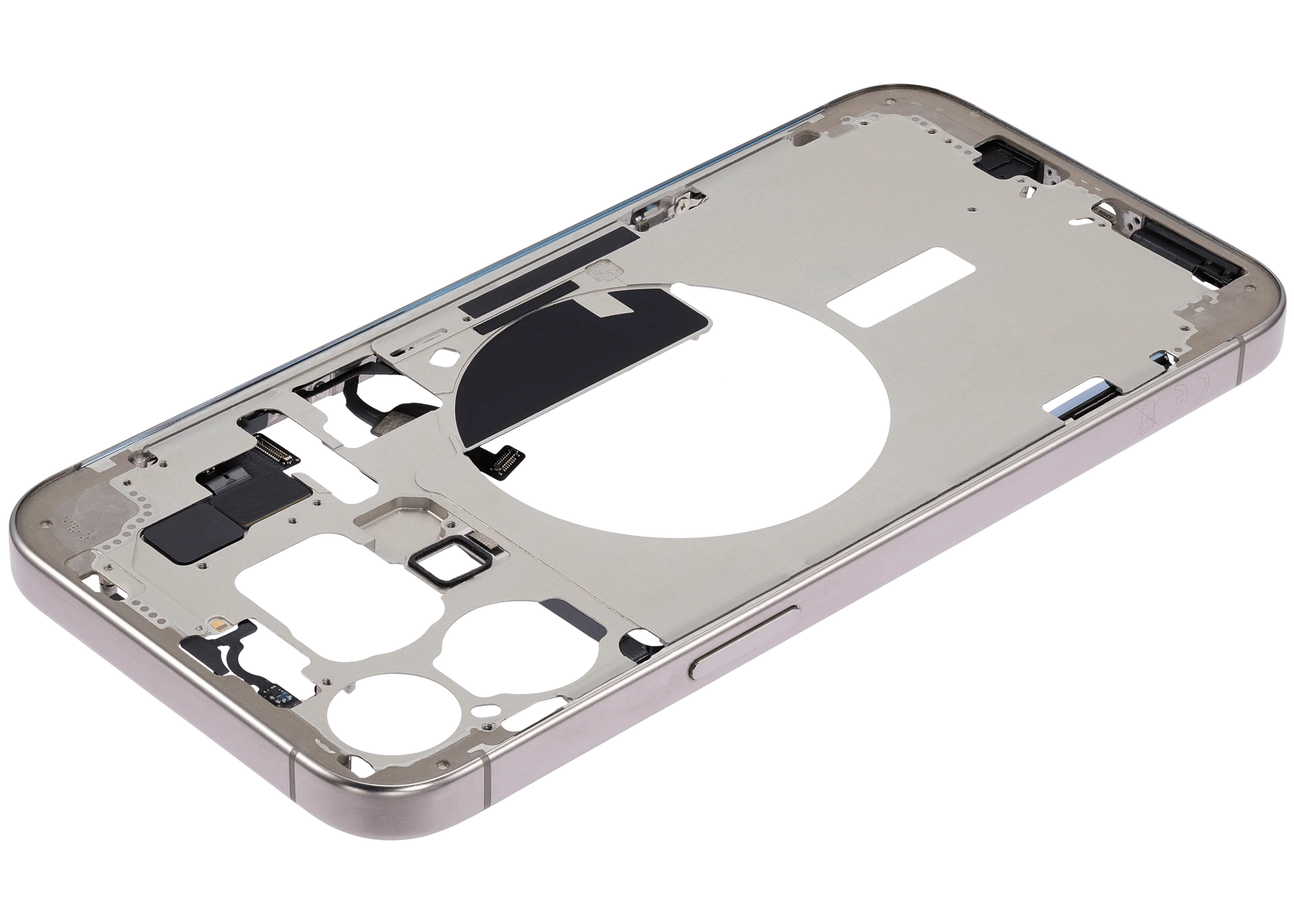 Mid-Frame Housing W/ Small Parts For iPhone 15 Pro Max (EU / Global Version) ( Pull) (Natural Titanium)