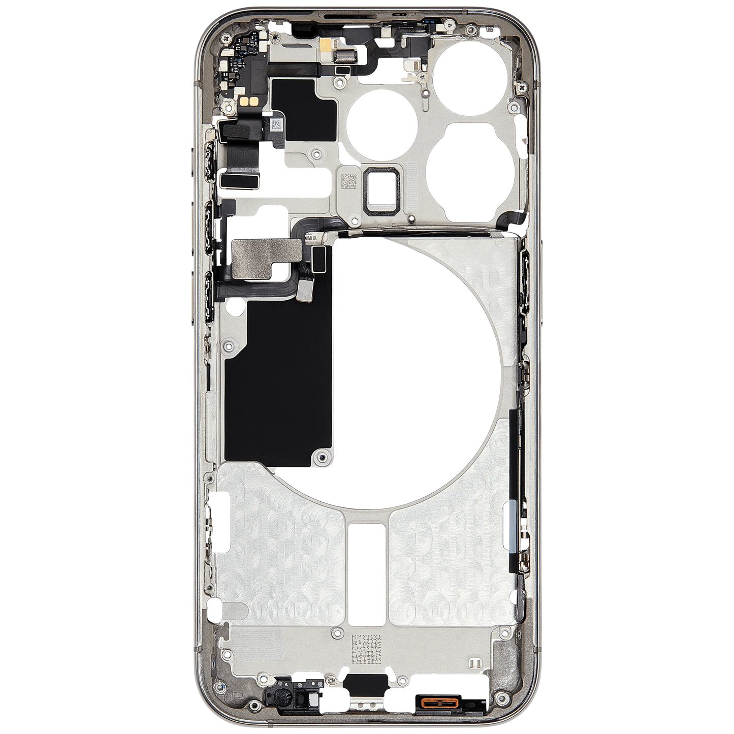 Mid-Frame Housing W/ Small Parts For iPhone 15 Pro (EU / Global Version) (Pull) (Natural Titanium)