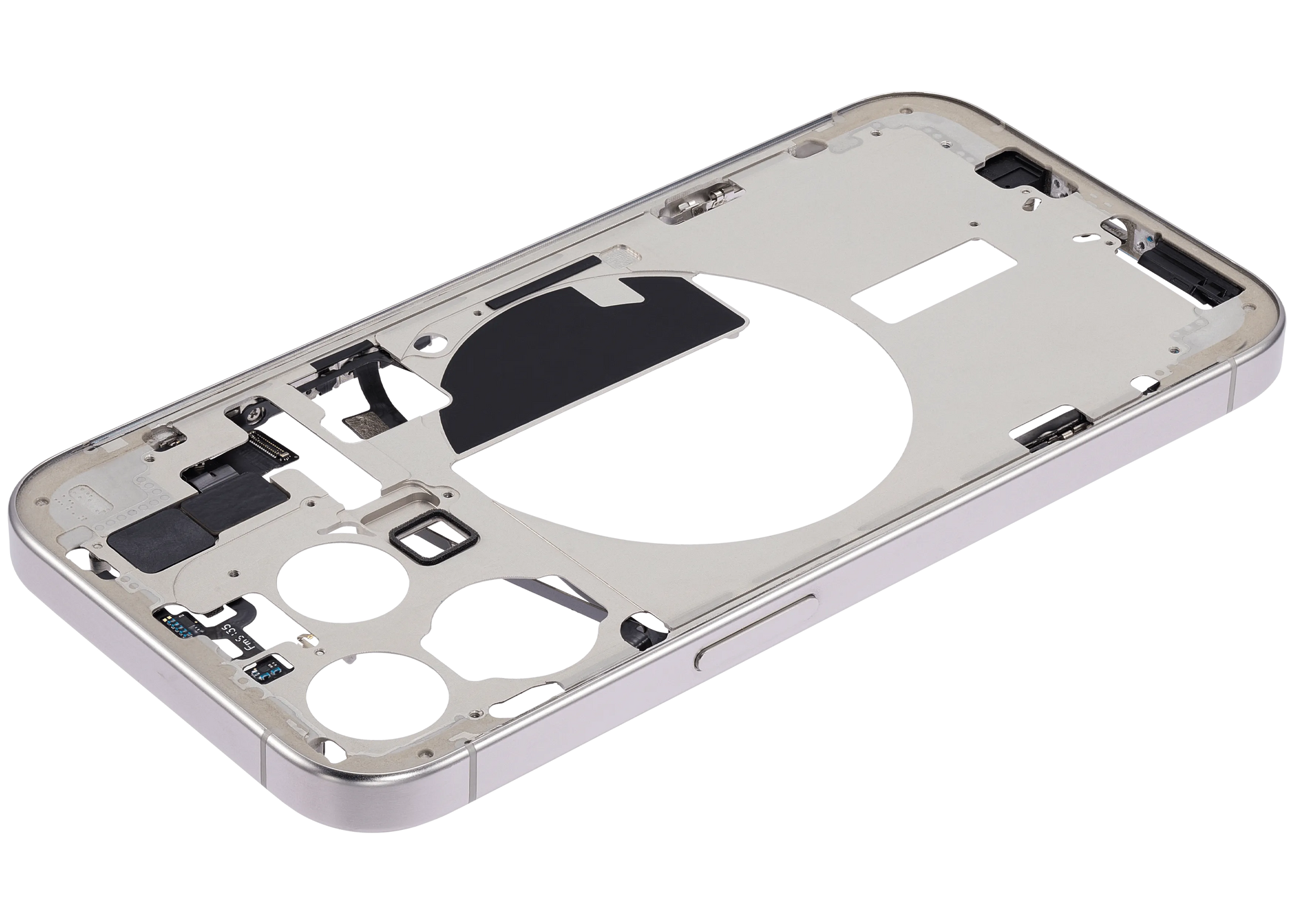 Mid-Frame Housing W/ Small Parts For iPhone 15 Pro (EU / Global Version) (Pull) (White Titanium)