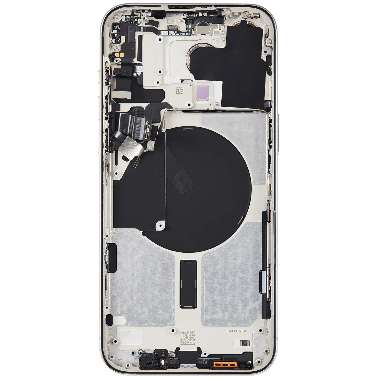 Back Housing W/ Small Parts For iPhone 15 Pro Max (US Version) (Pull) (White Titanium)