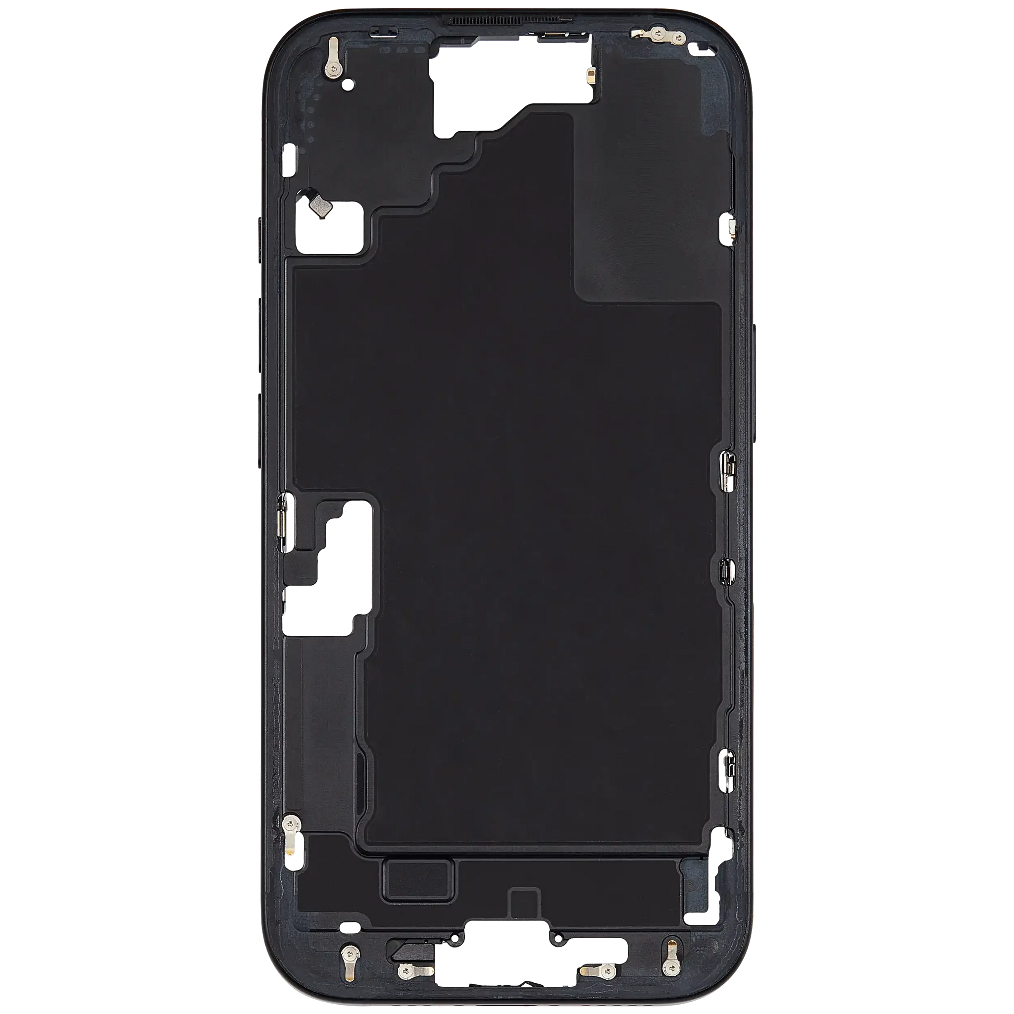 Mid-Frame Housing W/ Small Parts For iPhone 16 (US Version) (Pull) (Black)