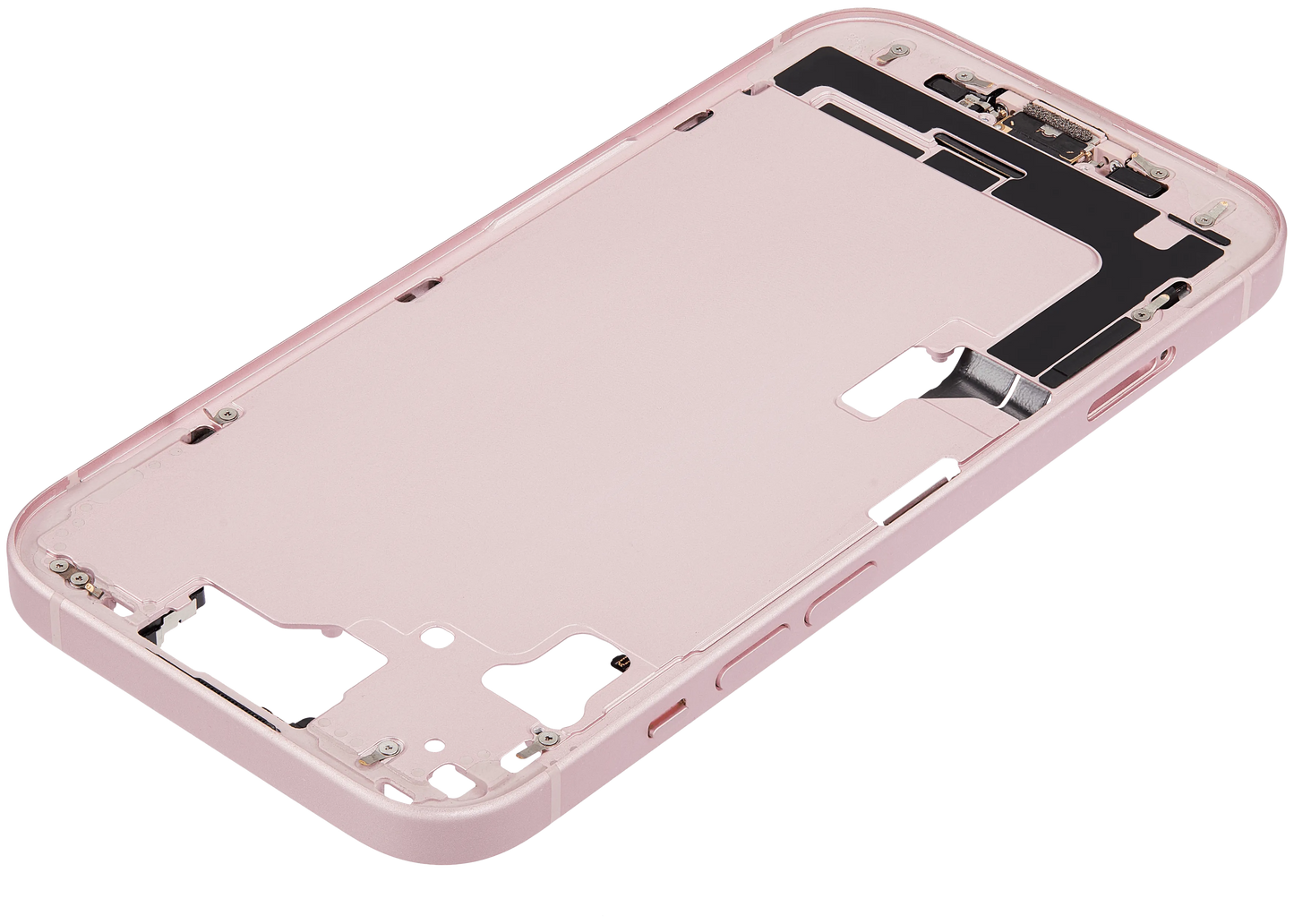 Mid-Frame Housing W/ Charging Port Flex & Small Parts For iPhone 15 (EU / Global Version) (Pull) (Pink)