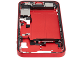 Mid-Frame Housing W/ Charging Port Flex & Small Parts For iPhone 14 (US Version) (Pull) (Red)