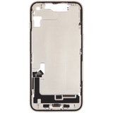 Mid-Frame Housing W/ Charging Port Flex & Small Parts For iPhone 14 (US Version) (Used OEM Pull: Grade A) (Starlight)