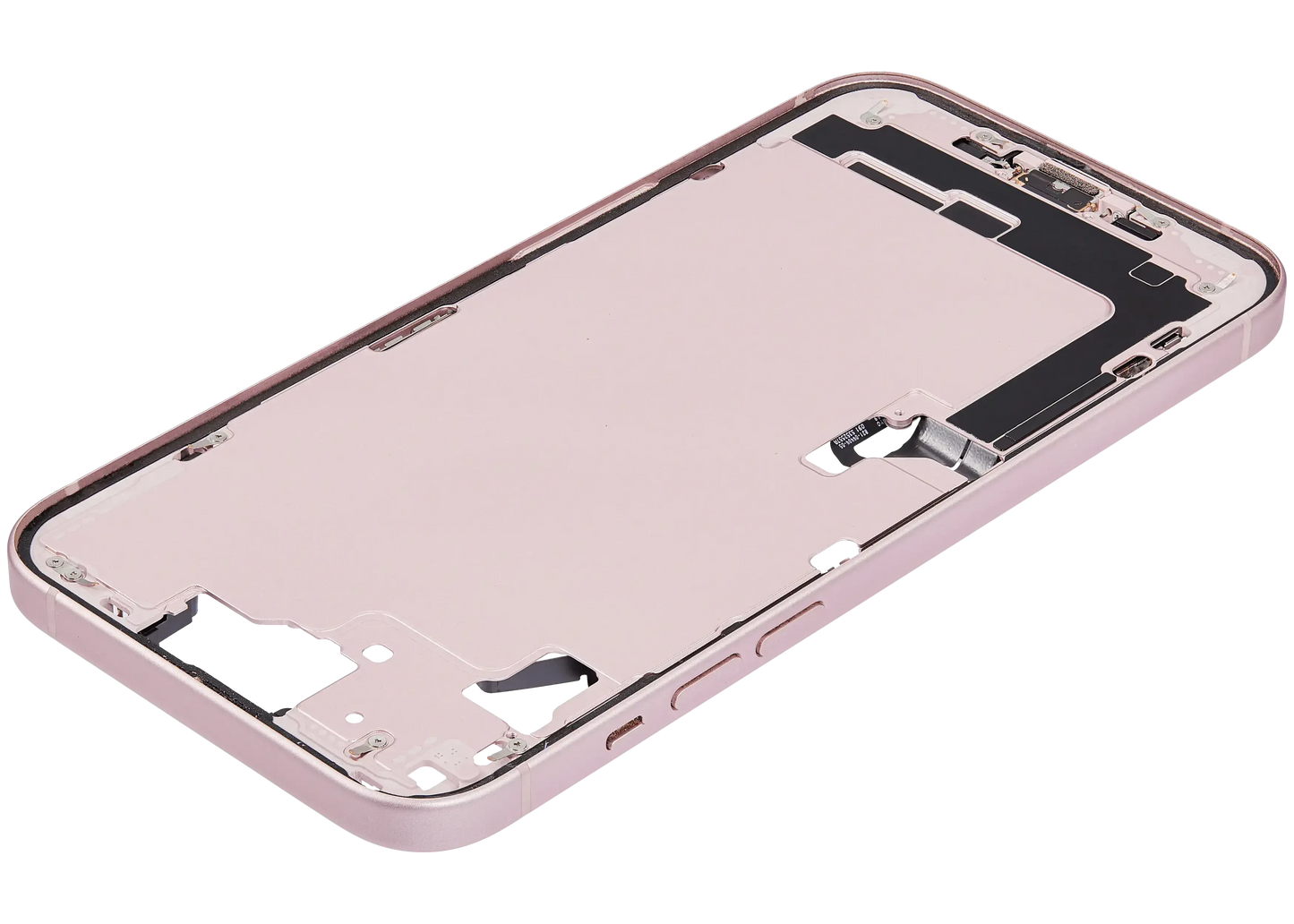 Mid-Frame Housing W/ Charging Port Flex & Small Parts For iPhone 15 Plus (US Version) (Pull) (Pink)