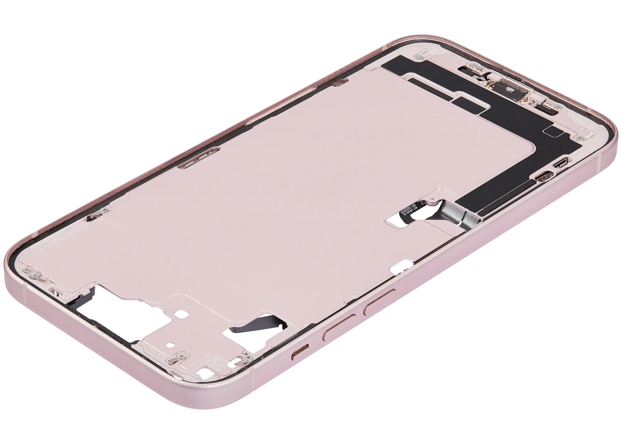 Mid-Frame Housing W/ Charging Port Flex & Small Parts For iPhone 15 Plus (US Version) (Pull) (Pink)
