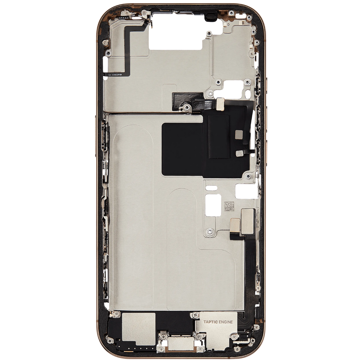 Mid-Frame Housing W/ Charging Port Flex & Small Parts For iPhone 16 Pro (US Version) (Pull) (Desert Titanium)
