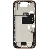 Mid-Frame Housing W/ Charging Port Flex & Small Parts For iPhone 16 Pro (US Version) (Pull) (Desert Titanium)