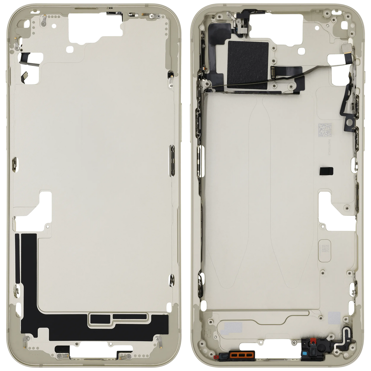 Mid-Frame Housing W/ Small Parts For iPhone 15 Plus (US Version) (Pull) (Yellow)