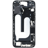 Mid-Frame Housing W/ Charging Port Flex & Small Parts For iPhone 16 Plus (EU / Global Version) (Pull) (Black)