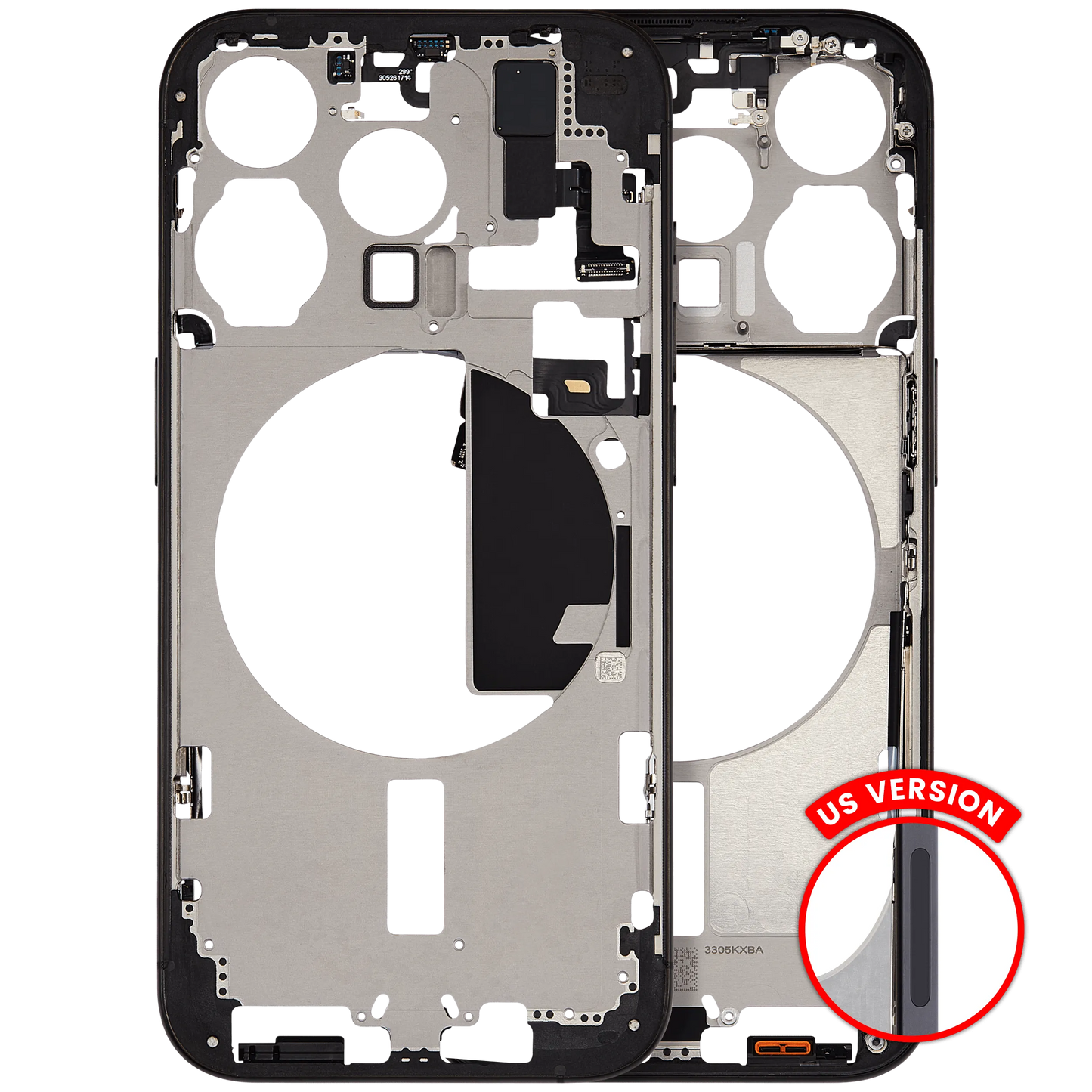 Mid-Frame Housing W/ Small Parts For iPhone 15 Pro (US Version) (Pull) (Black Titanium)