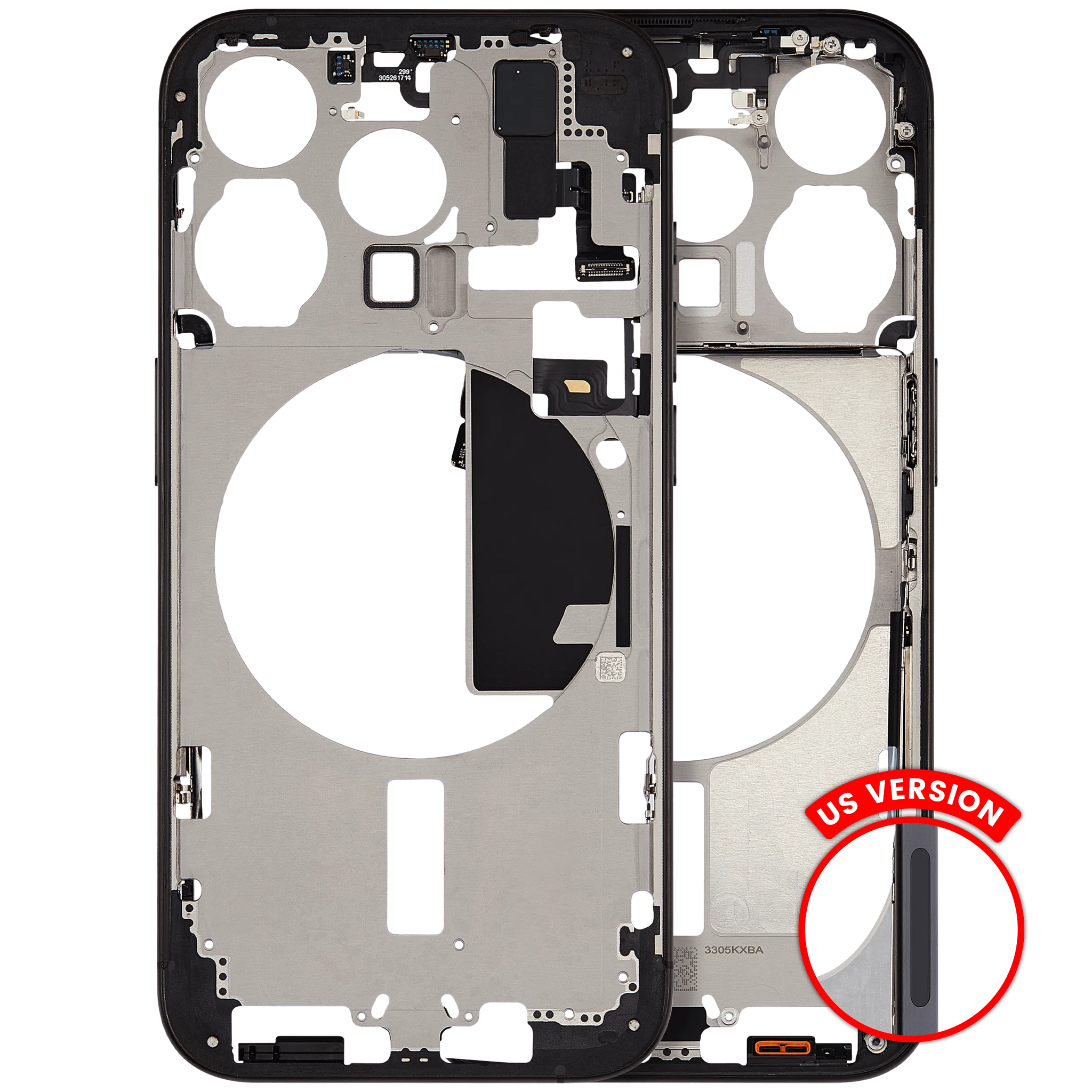 Mid-Frame Housing W/ Small Parts For iPhone 15 Pro (US Version) (Pull) (Black Titanium)