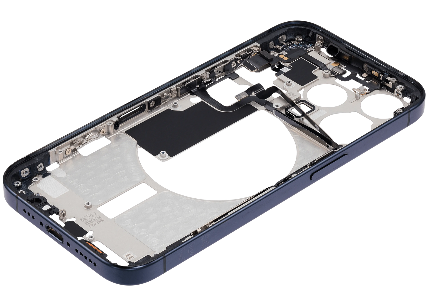 Mid-Frame Housing W/ Small Parts For iPhone 15 Pro (EU / Global Version) (Pull) (Blue Titanium)