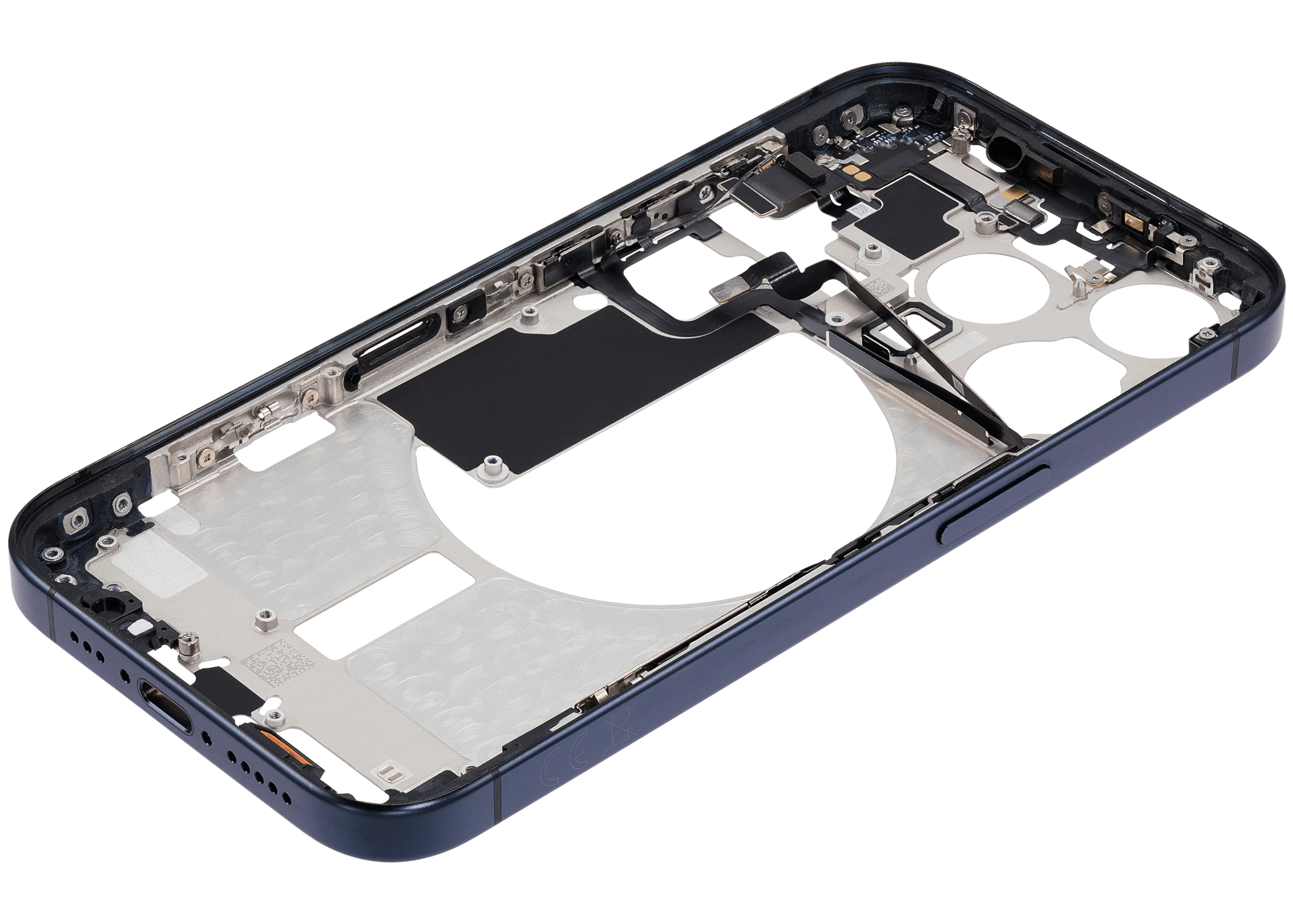 Mid-Frame Housing W/ Small Parts For iPhone 15 Pro (EU / Global Version) (Pull) (Blue Titanium)