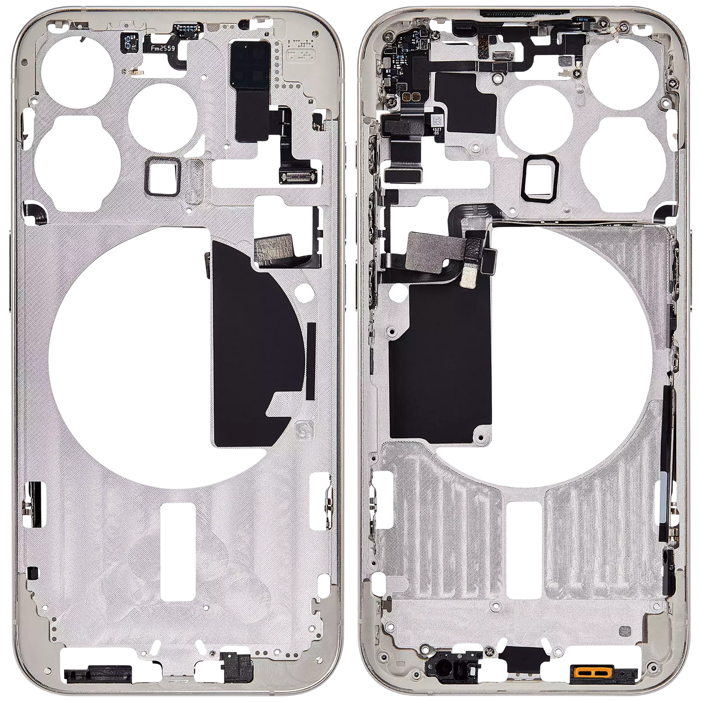 Mid-Frame Housing W/ Small Parts For iPhone 15 Pro (US Version) (Pull) (White Titanium)