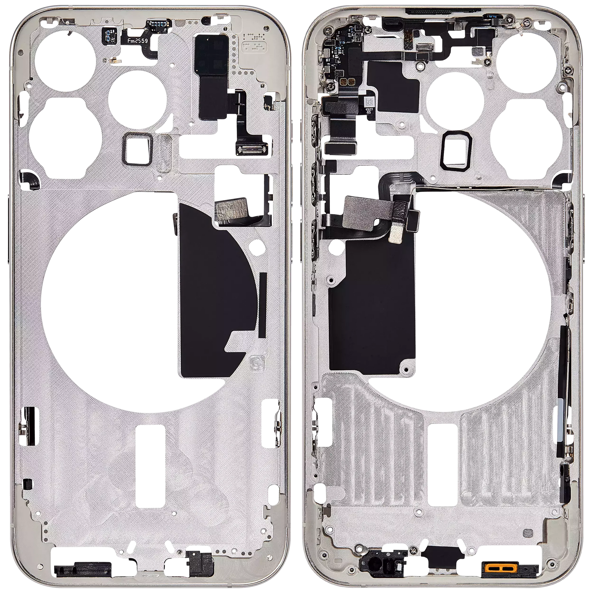Mid-Frame Housing W/ Small Parts For iPhone 15 Pro (US Version) (Pull) (White Titanium)
