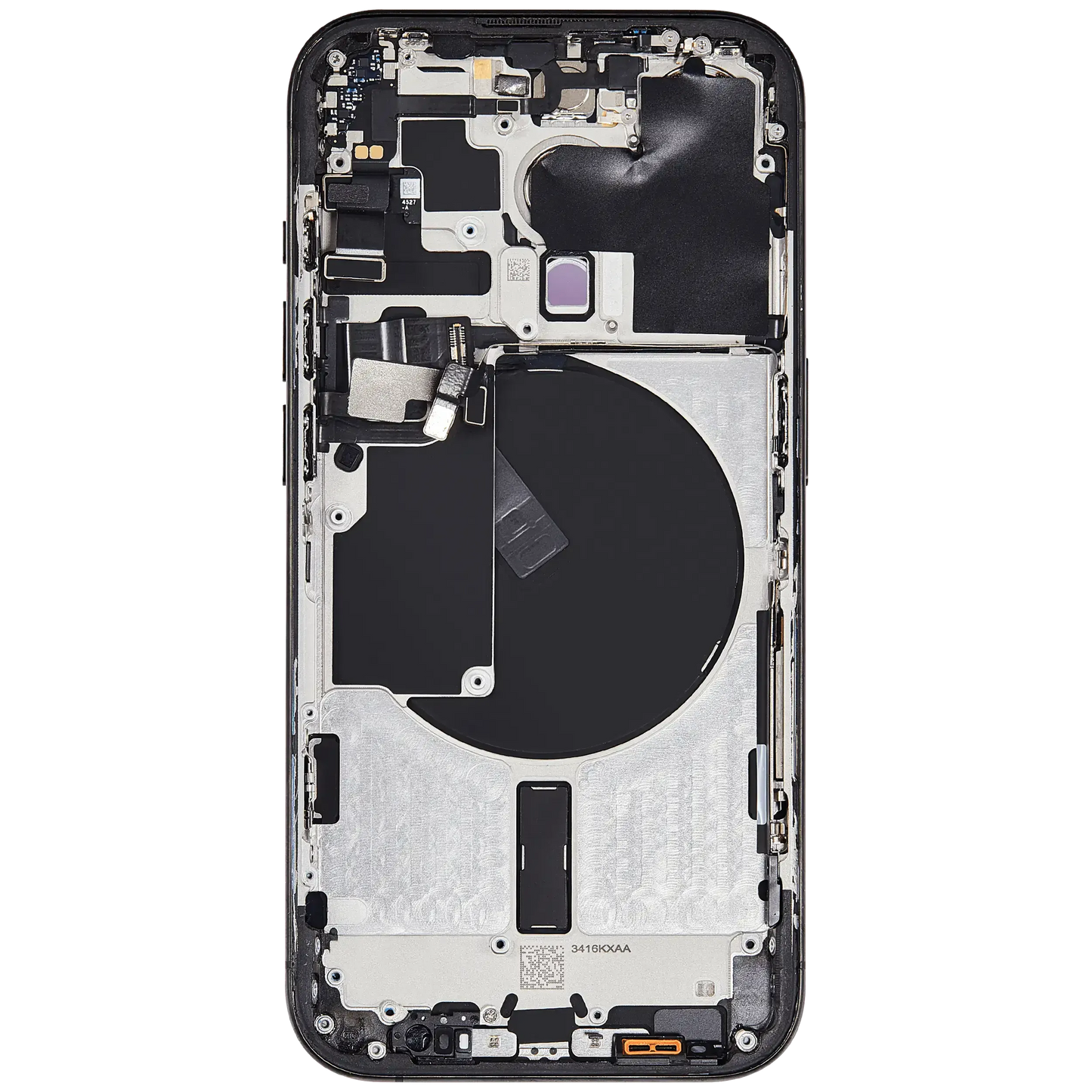 Back Housing W/ Small Parts Compatible For iPhone 15 Pro (US Version) (Pull) (Black Titanium)
