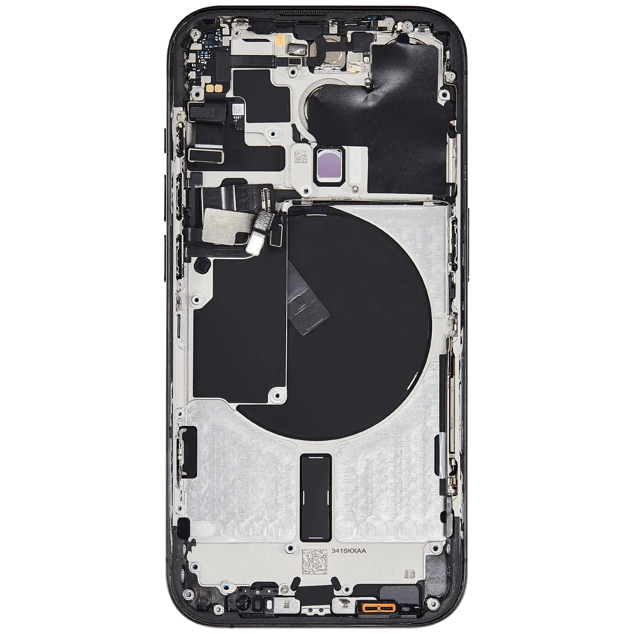 Back Housing W/ Small Parts Compatible For iPhone 15 Pro (US Version) (Pull) (Black Titanium)