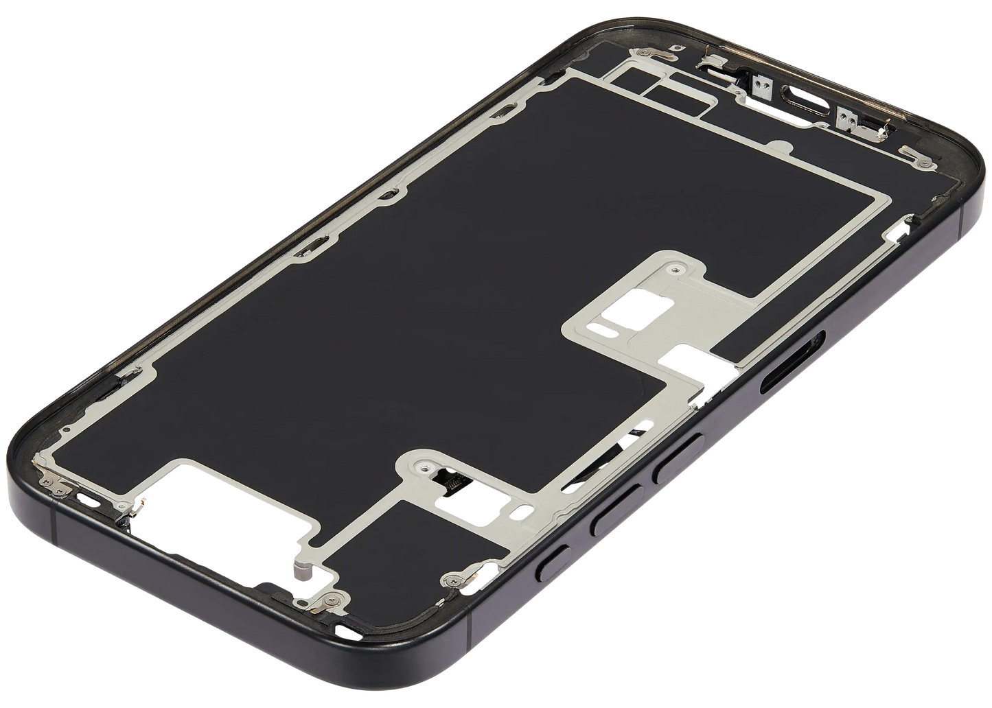 Mid-Frame Housing W/ Small Parts For iPhone 16 Pro (EU / Global Version) (Pull) (Black Titanium)