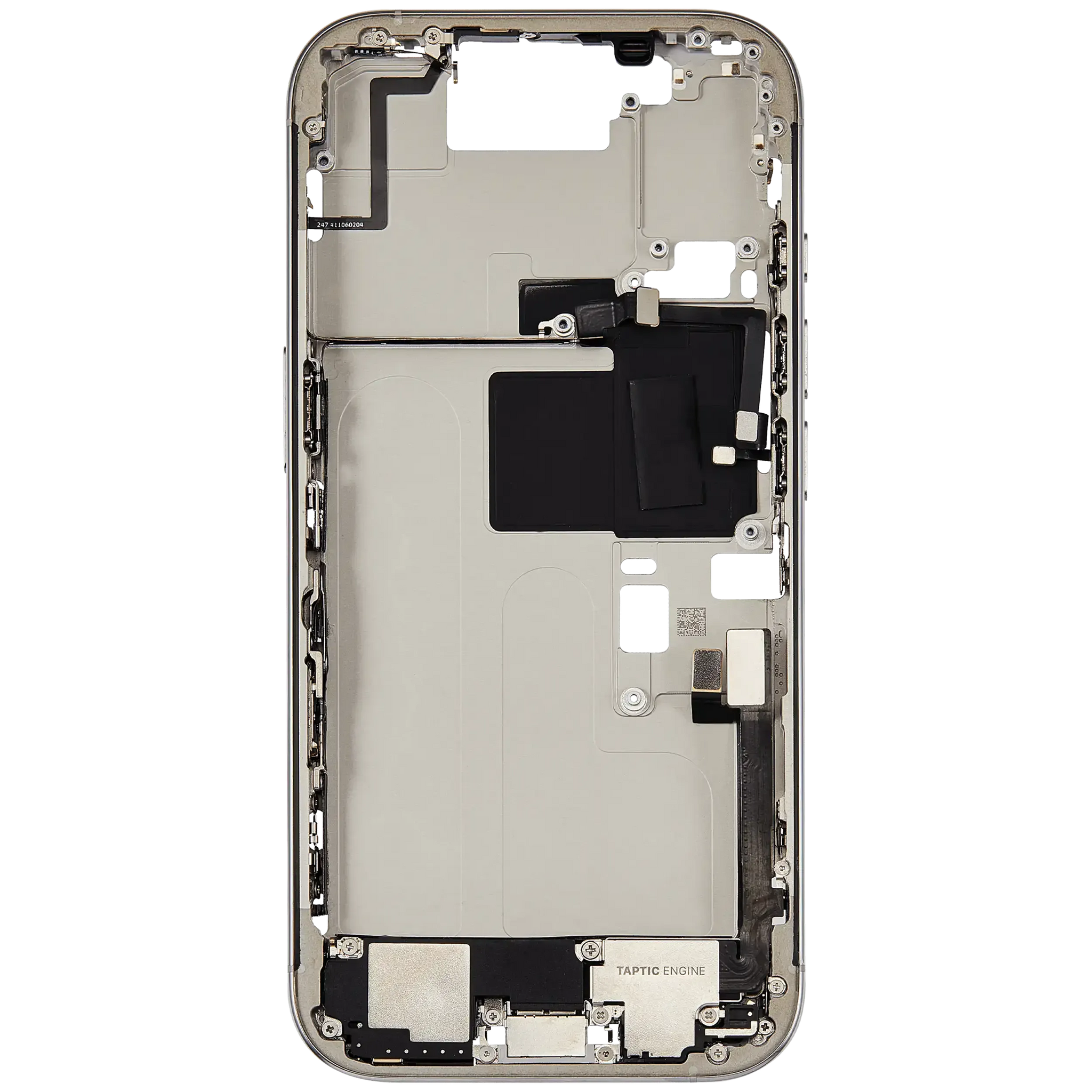 Mid-Frame Housing W/ Charging Port Flex & Small Parts For iPhone 16 Pro (US Version) (Pull) (White Titanium)