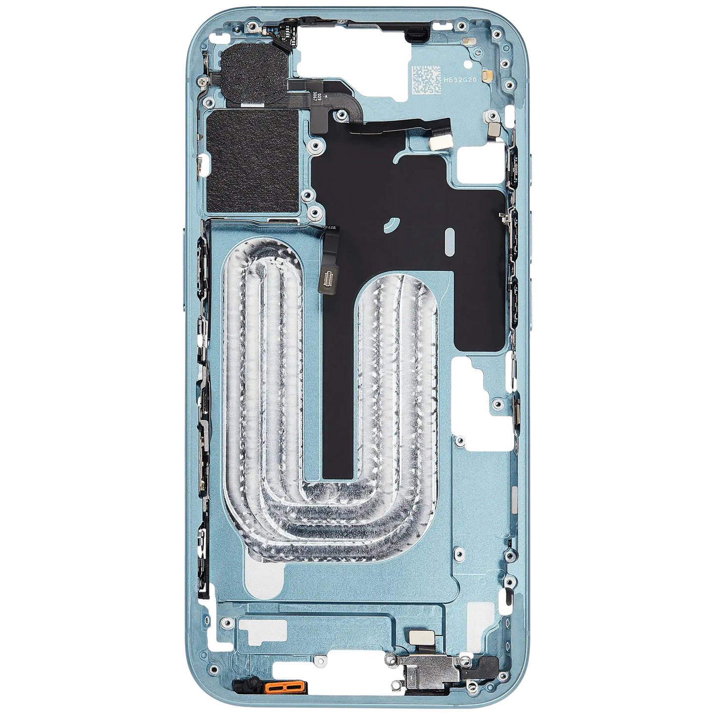 Mid-Frame Housing W/ Small Parts For iPhone 16 (EU / Global Version) (Pull) (Teal)