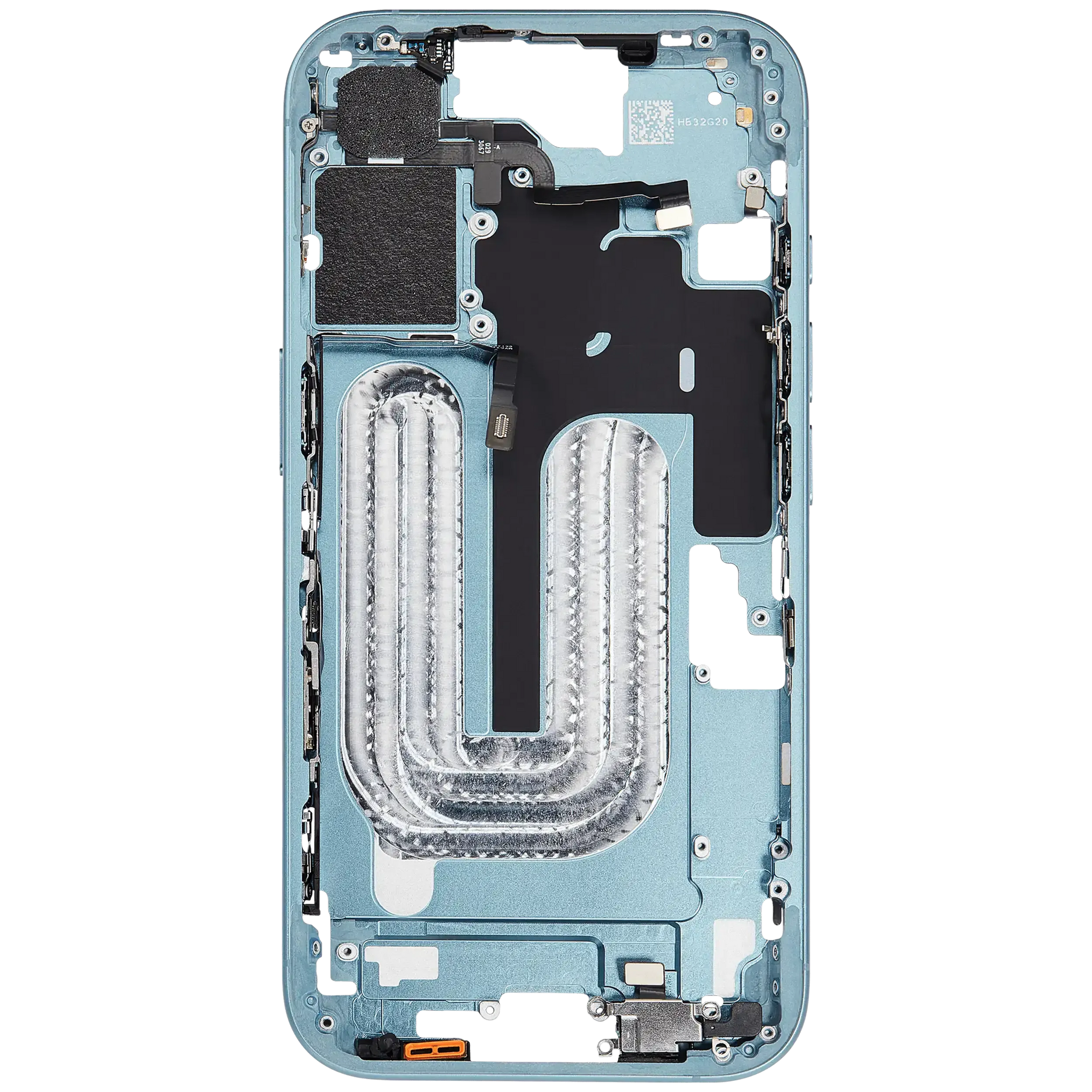 Mid-Frame Housing W/ Small Parts For iPhone 16 (EU / Global Version) (Pull) (Teal)
