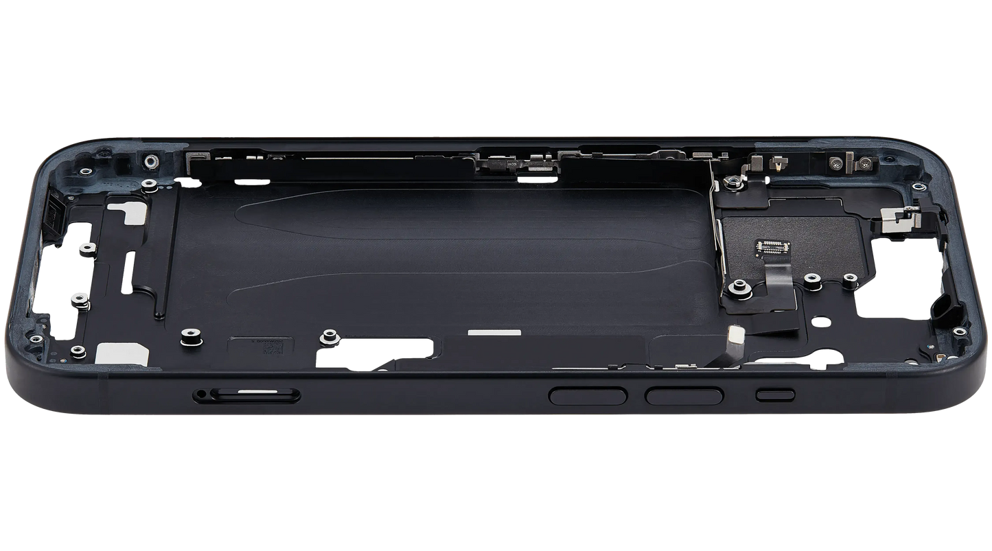 Mid-Frame Housing W/ Small Parts For iPhone 15 (EU / Global Version) (Pull) (Black)