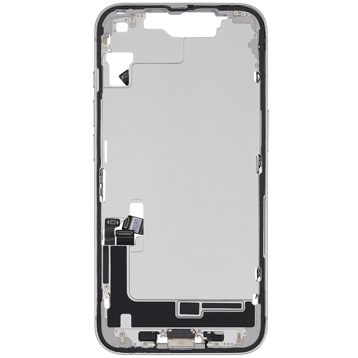 Mid-Frame Housing W/ Charging Port Flex & Small Parts For iPhone 16e (US Version) (Pull) (White)