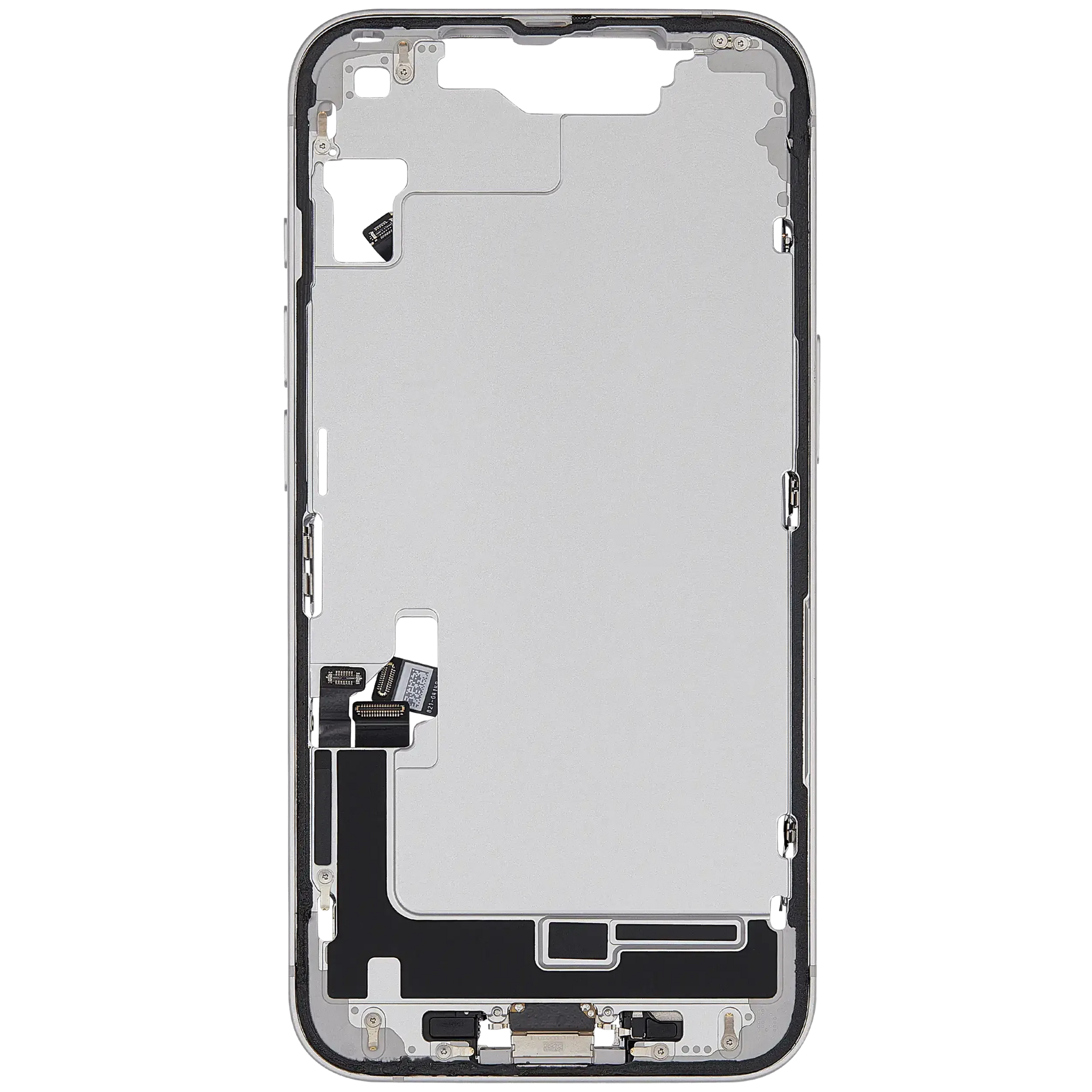Mid-Frame Housing W/ Charging Port Flex & Small Parts For iPhone 16e (US Version) (Pull) (White)