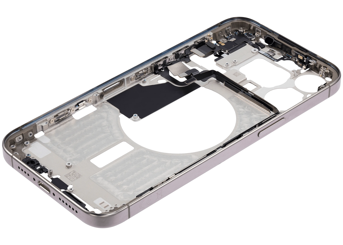Mid-Frame Housing W/ Small Parts For iPhone 15 Pro Max (EU / Global Version) ( Pull) (Natural Titanium)