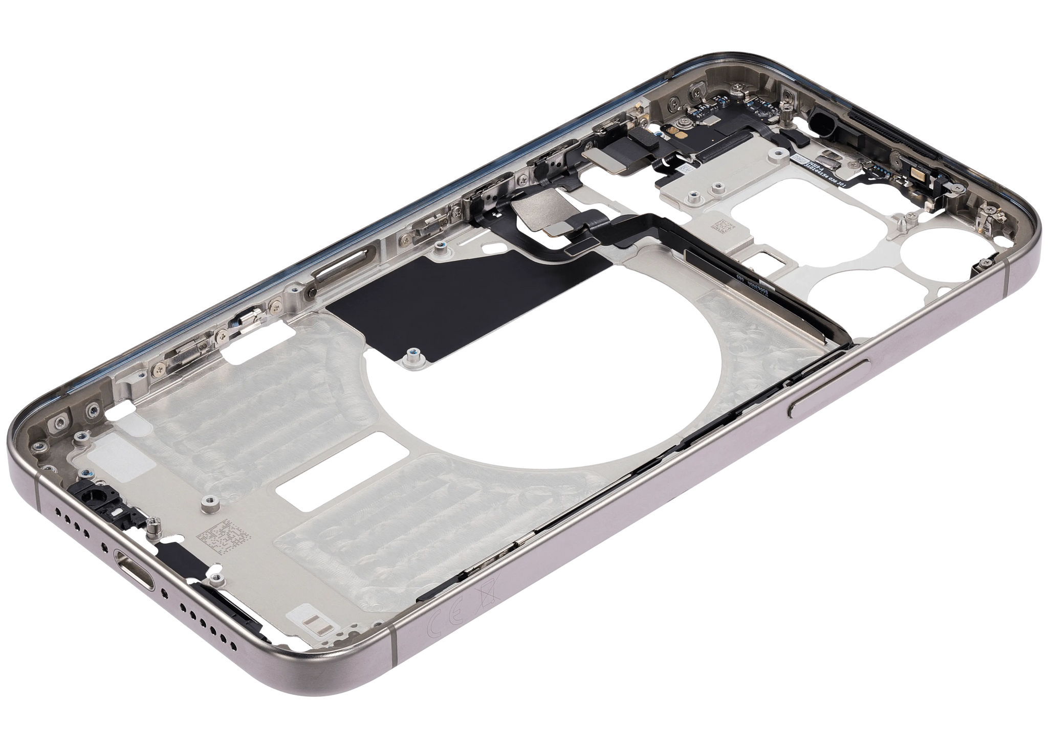Mid-Frame Housing W/ Small Parts For iPhone 15 Pro Max (EU / Global Version) ( Pull) (Natural Titanium)