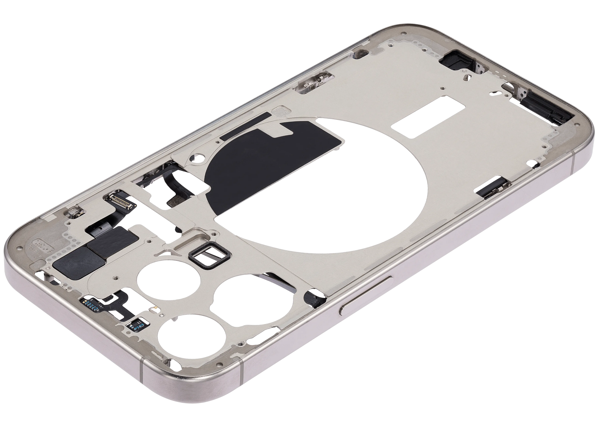 Mid-Frame Housing W/ Small Parts For iPhone 15 Pro (EU / Global Version) (Pull) (Natural Titanium)