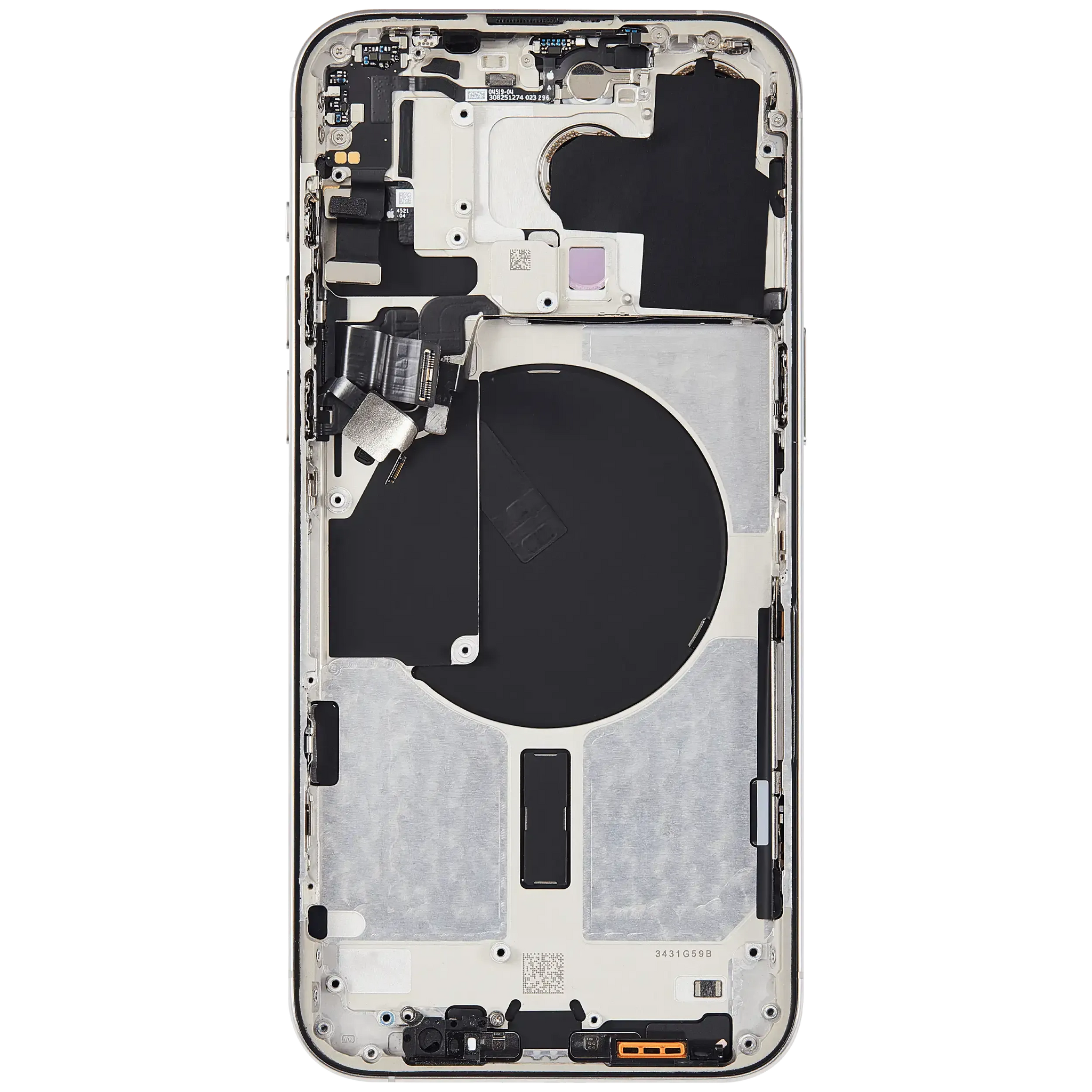 Back Housing W/ Small Parts For iPhone 15 Pro Max (US Version) (Pull) (White Titanium)