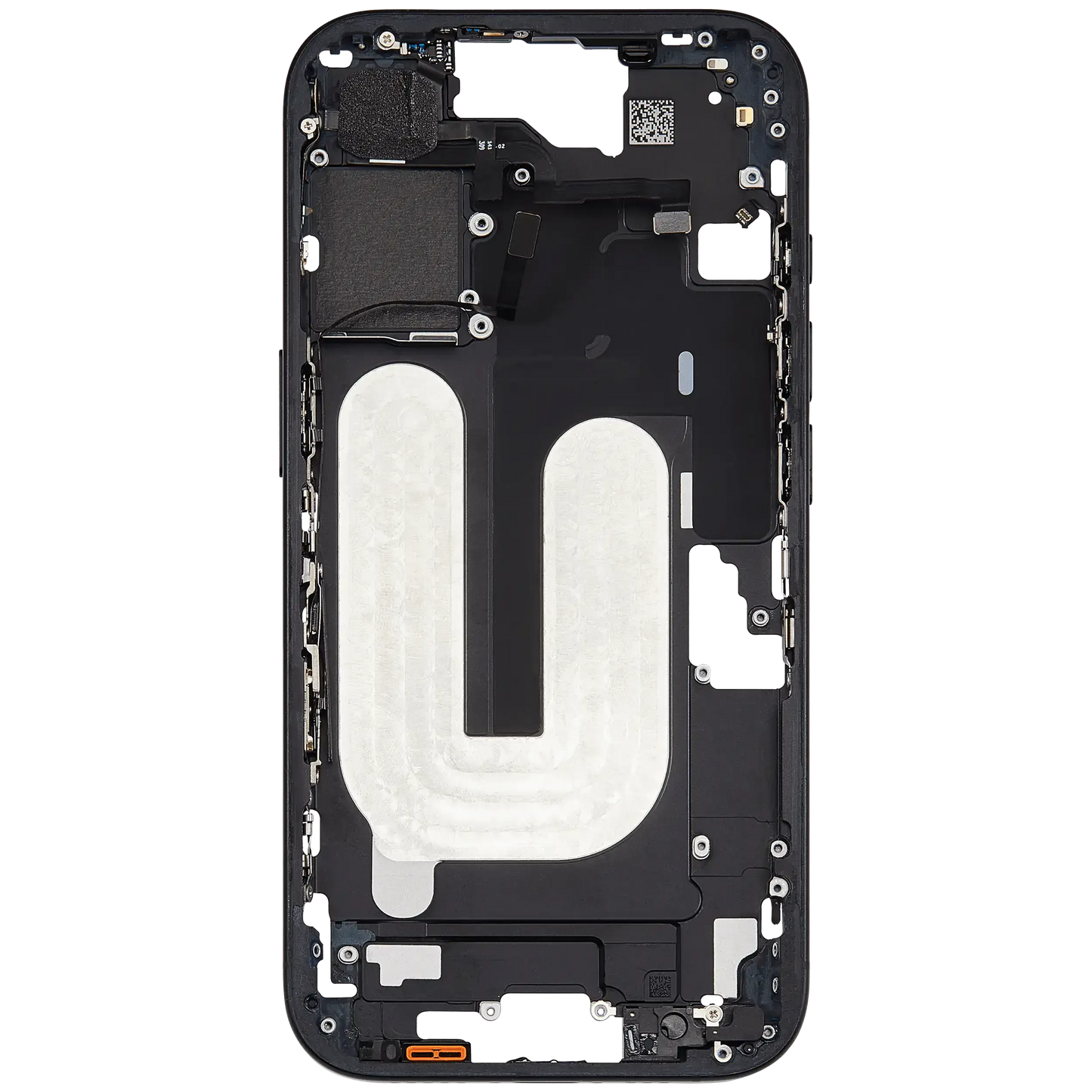 Mid-Frame Housing W/ Small Parts For iPhone 16 (US Version) (Pull) (Black)