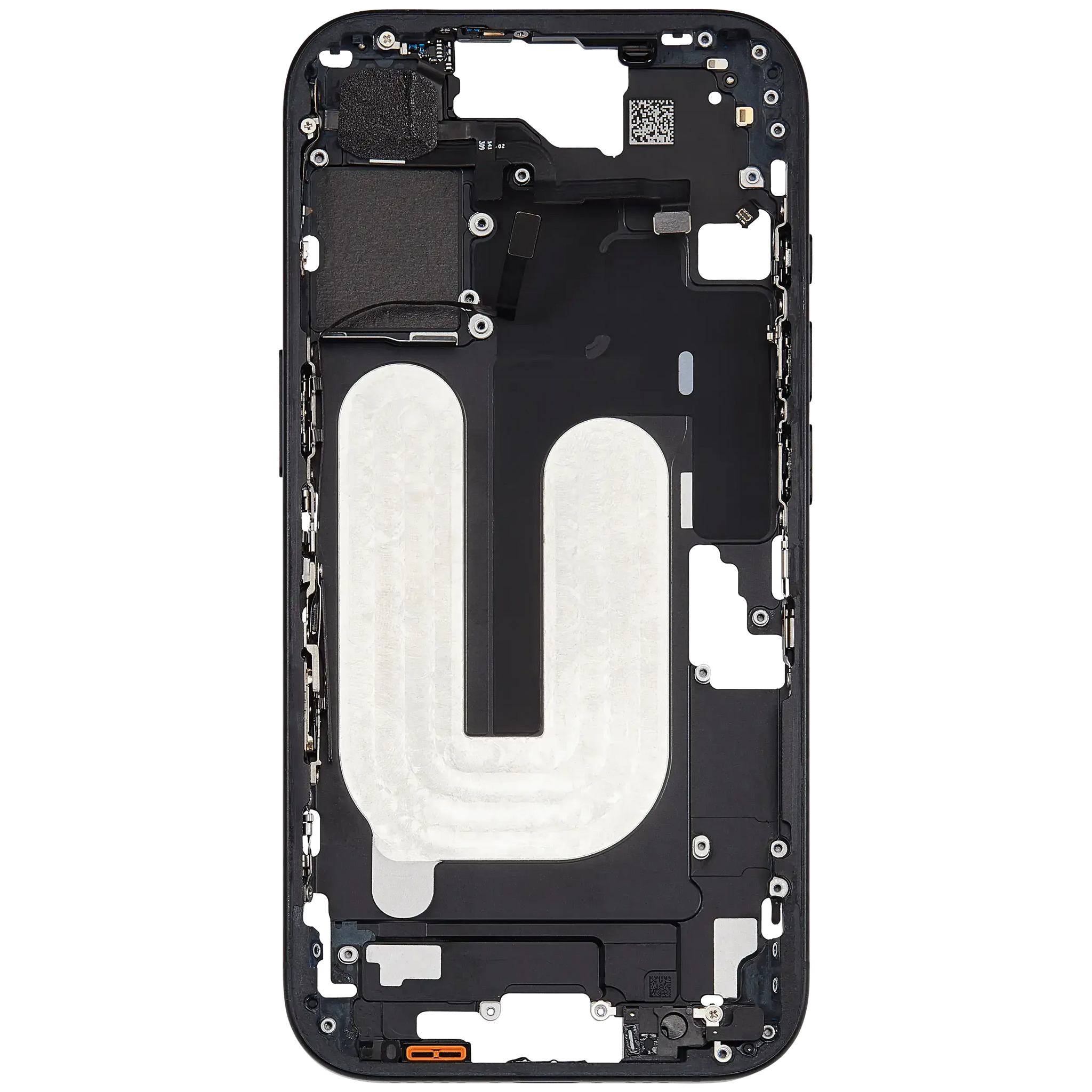 Mid-Frame Housing W/ Small Parts For iPhone 16 (US Version) (Pull) (Black)