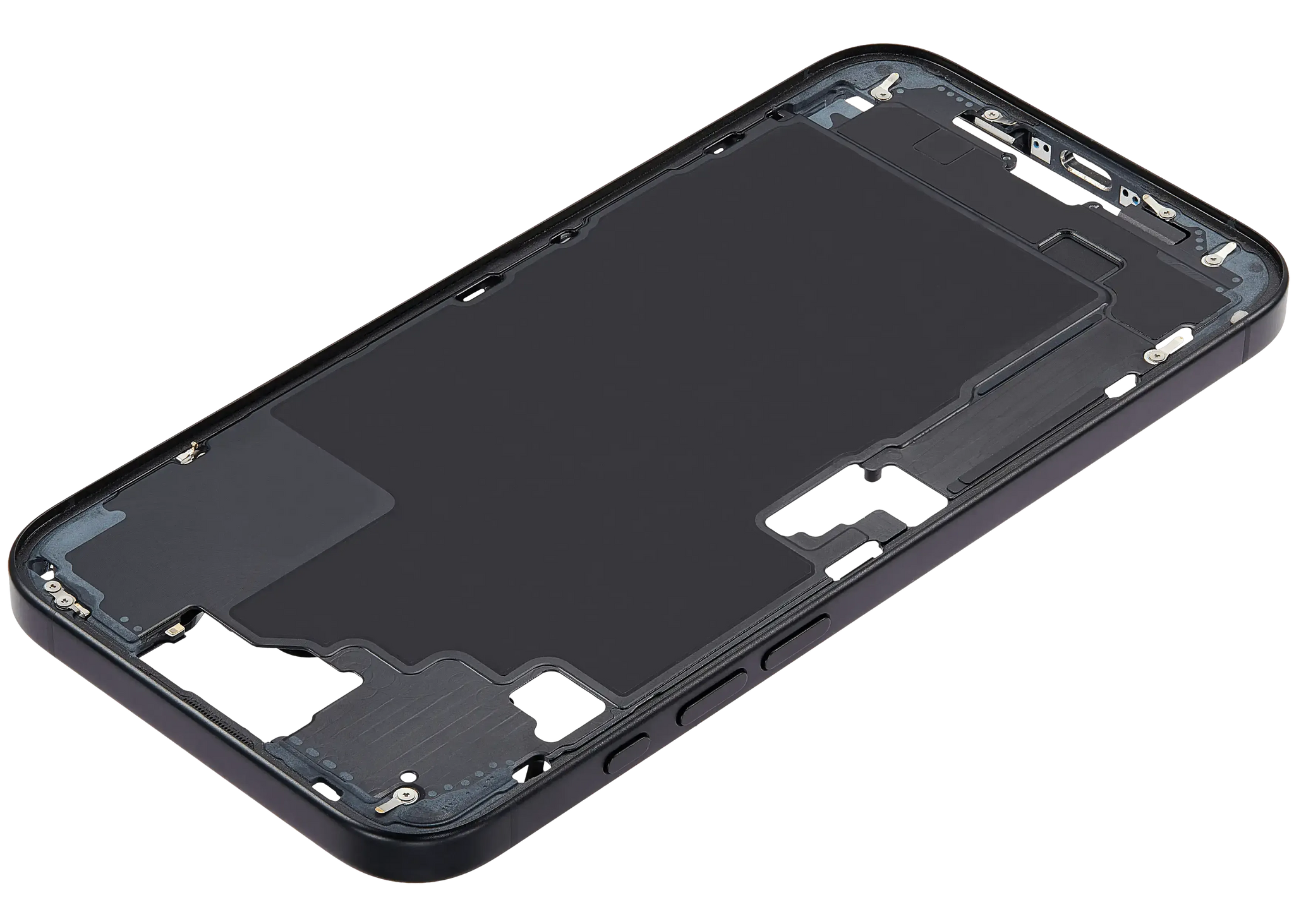 Mid-Frame Housing W/ Small Parts For iPhone 16 Plus (US Version) (Pull) (Black)