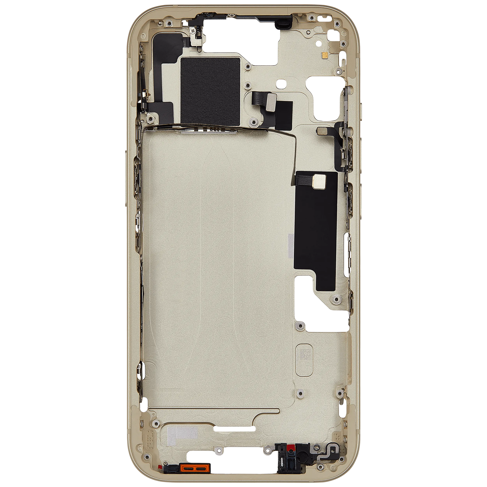 Mid-Frame Housing W/ Small Parts For iPhone 15 (US Version) (Pull) (Yellow)