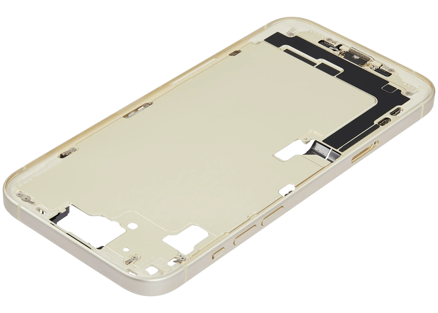Mid-Frame Housing W/ Charging Port Flex & Small Parts For iPhone 15 Plus (EU / Global Version) (Pull) (Yellow)