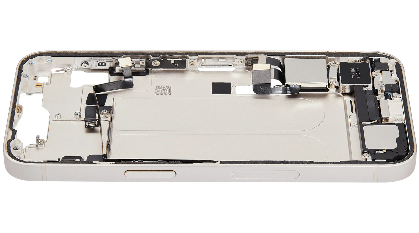 Mid-Frame Housing W/ Charging Port Flex & Small Parts For iPhone 14 (US Version) (Pull) (Starlight)
