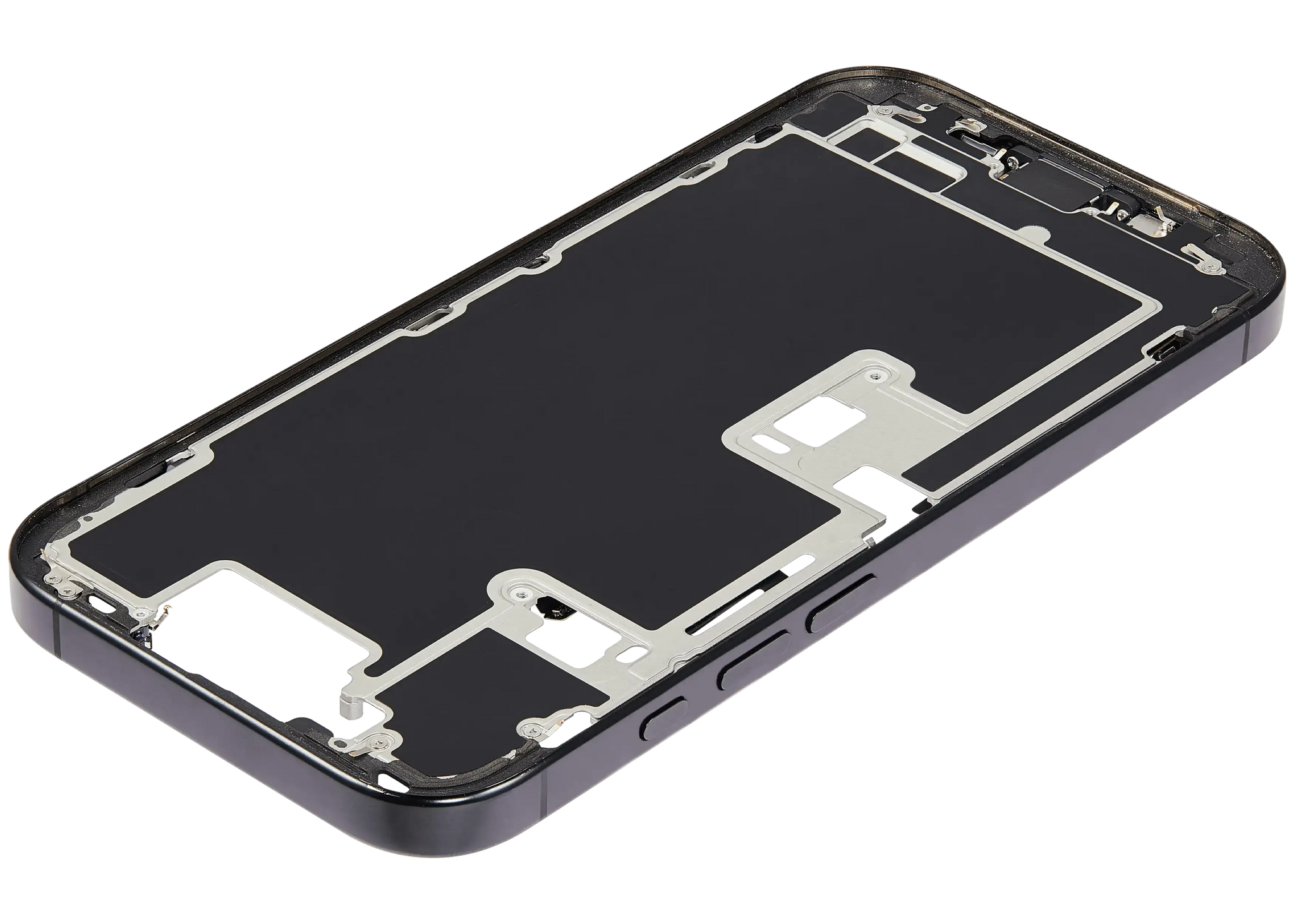 Mid-Frame Housing W/ Charging Port Flex & Small Parts For iPhone 16 Pro (US Version) (Pull) (Black Titanium)