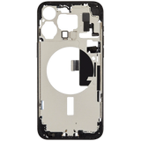 Mid-Frame Housing W/ Charging Port Flex & Small Parts For iPhone 15 Pro Max (US Version) (Pull) (Black Titanium)
