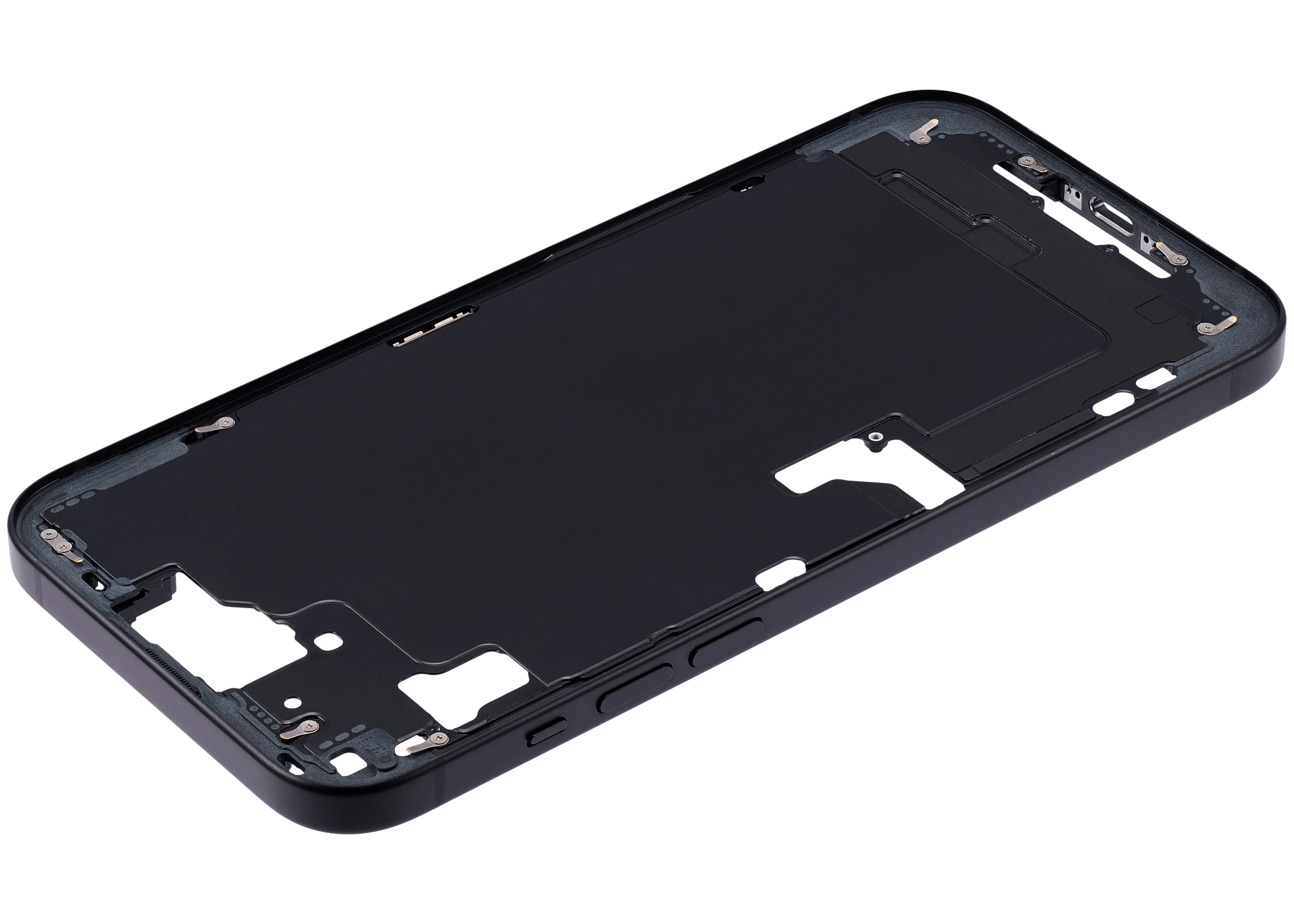 Mid-Frame Housing W/ Small Parts For iPhone 15 Plus (US Version) (Pull) (Black)
