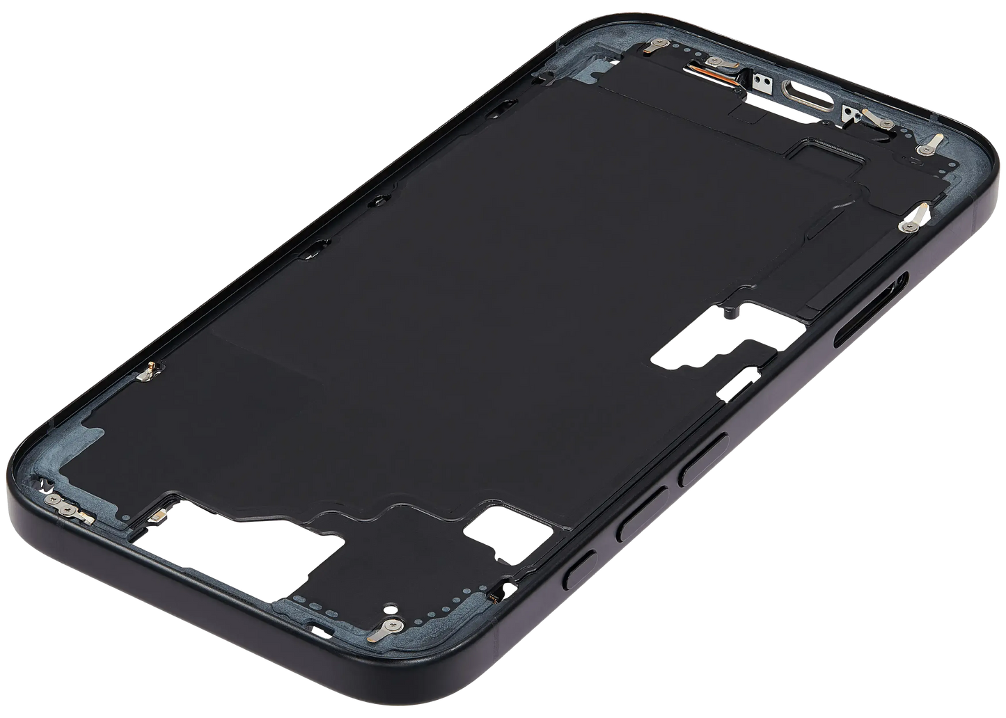 Mid-Frame Housing W/ Small Parts For iPhone 16 (EU / Global Version) (Pull) (Black)